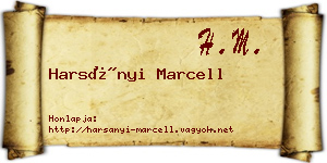 Harsányi Marcell névjegykártya
